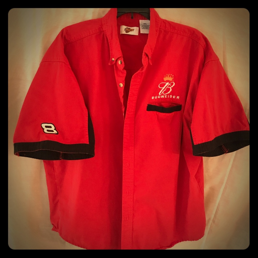 Dale Jr HVY WGHT cotton Budweiser Racing Shirt XXL